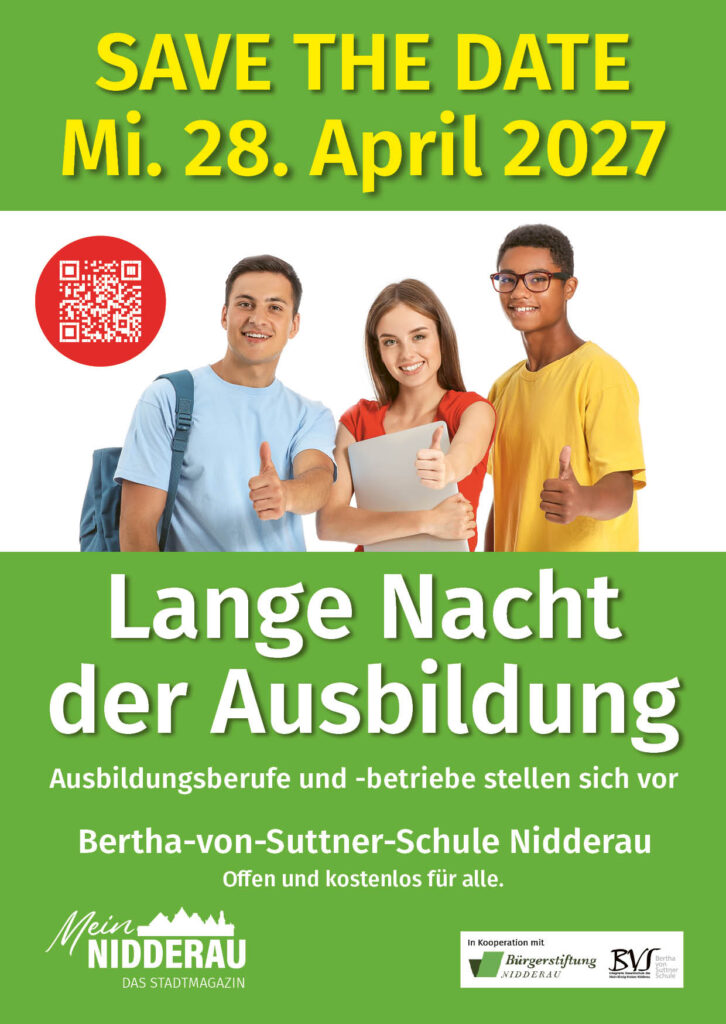Plakat Lange Nacht der Ausbildung am 29. April in Nidderau